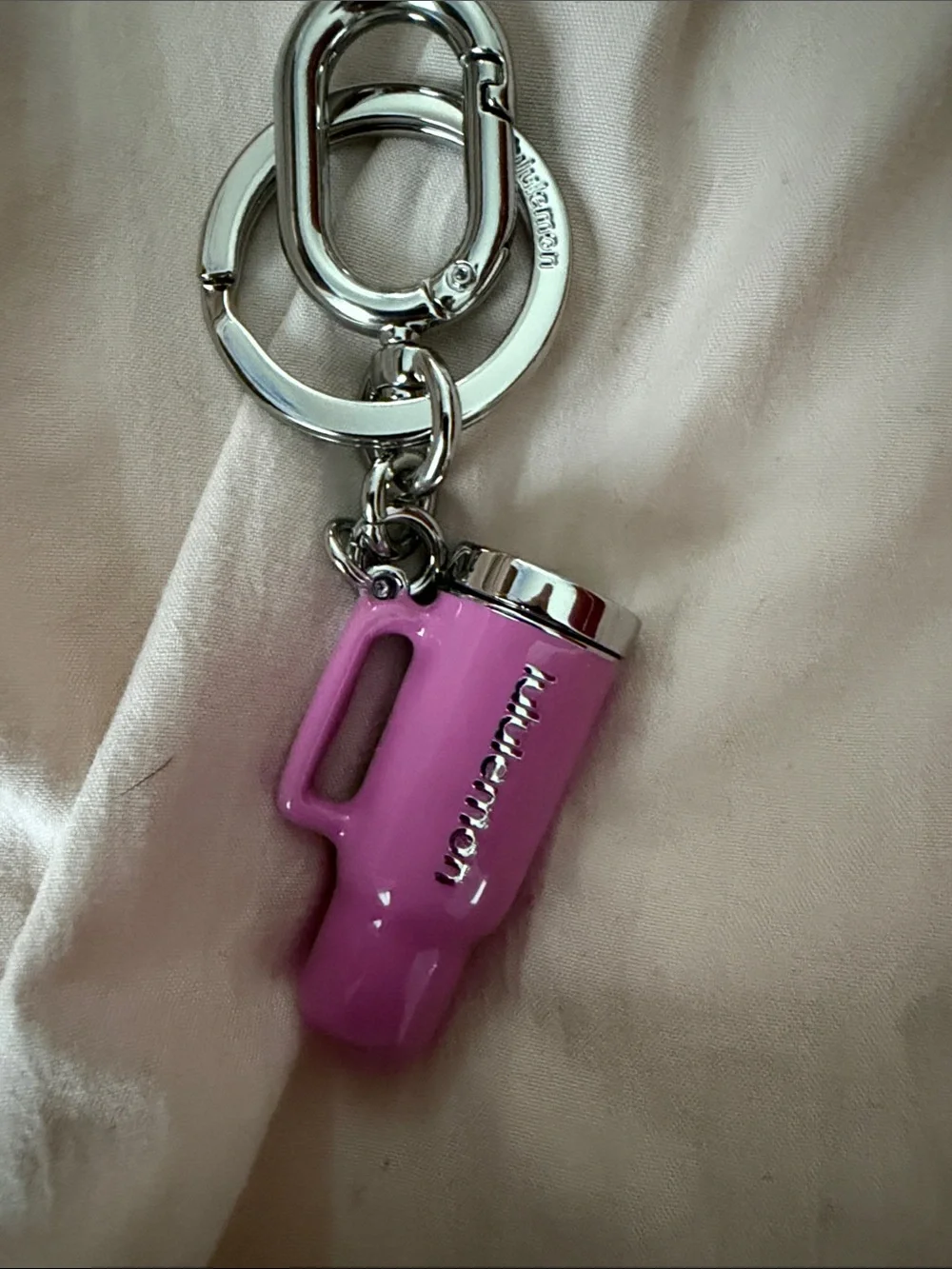 Lululemon Pink Mini Mug Keychain